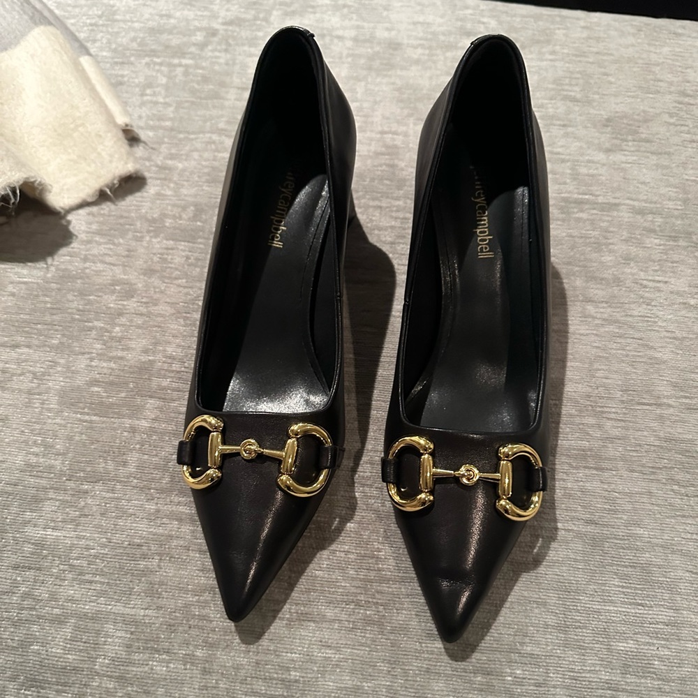 NEW Jeffrey Campbell Black Happy Hour Pointed Toe Pump (size 7)